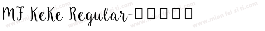 MF KeKe Regular字体转换